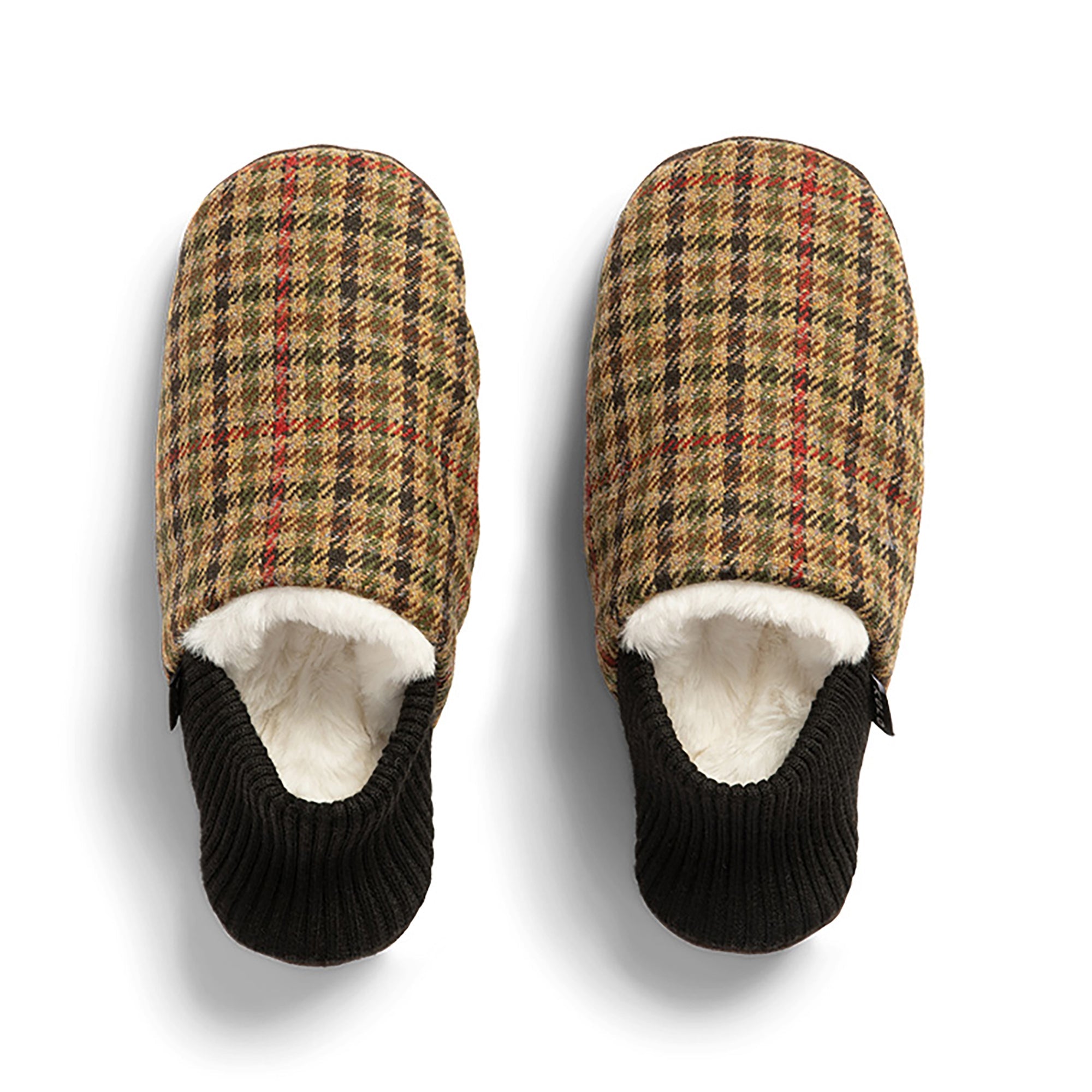 Finn Tweed House Shoes - Fur-Lined
