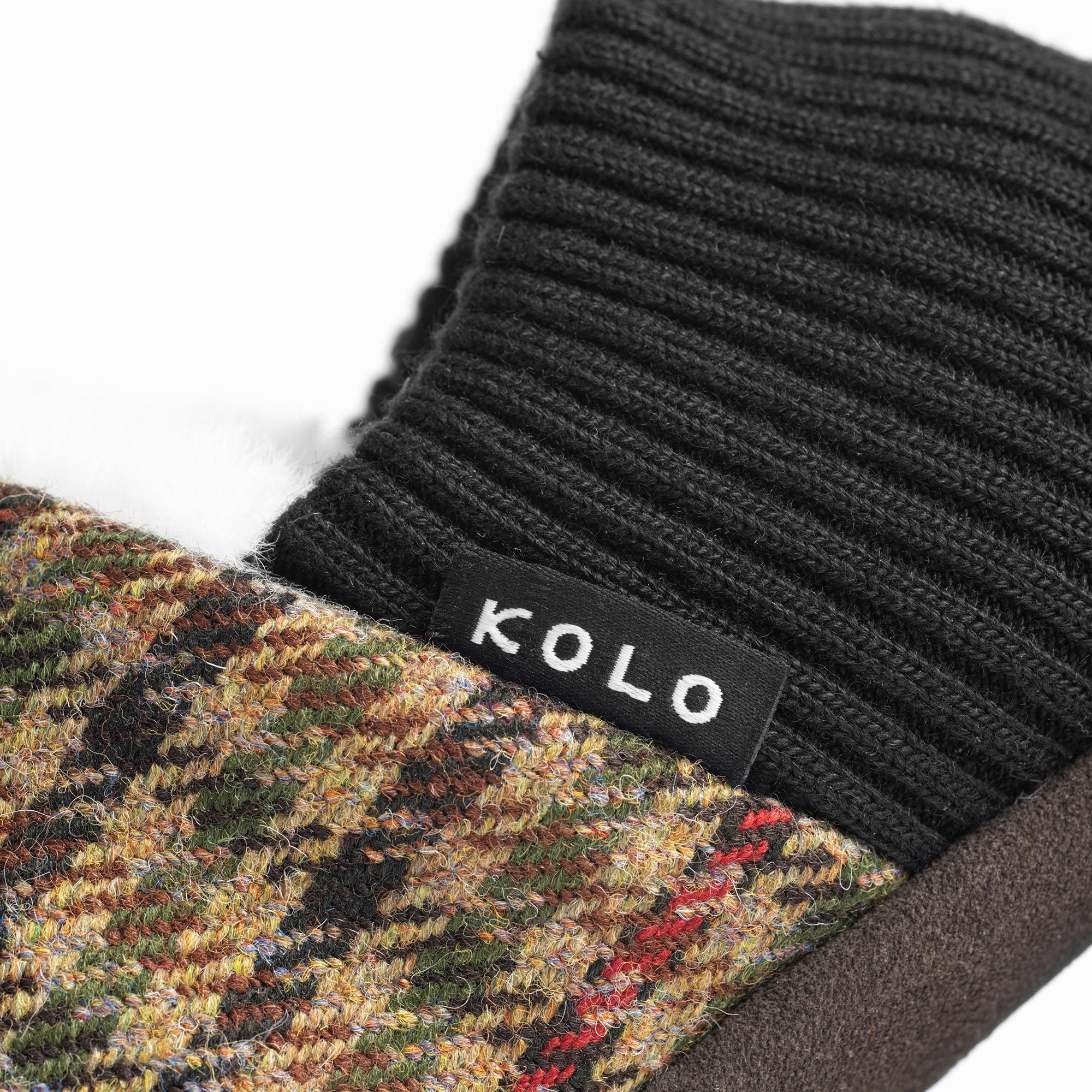 Finn Tweed House Shoes - Fur-Lined