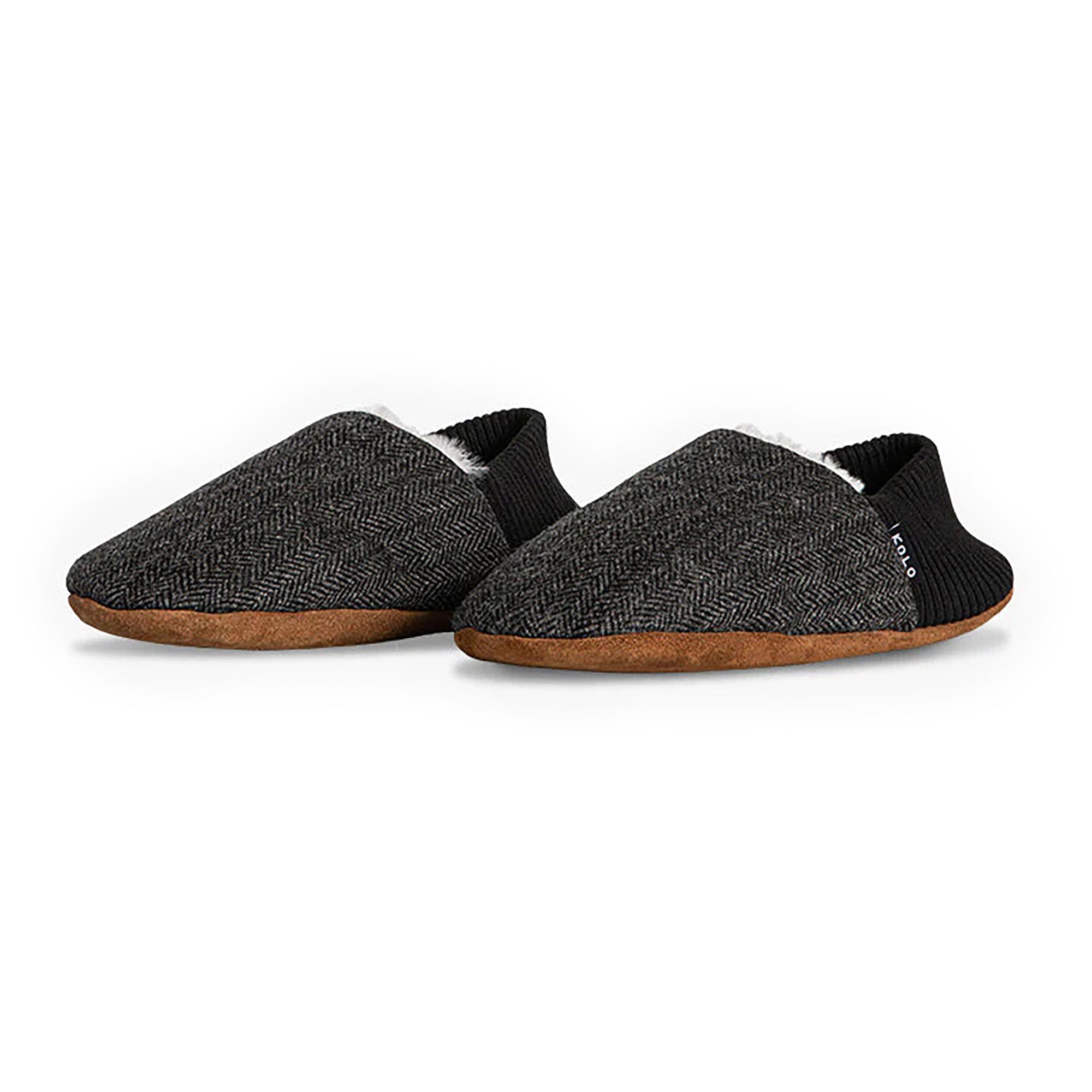 Finn Tweed House Shoes - Fur-Lined