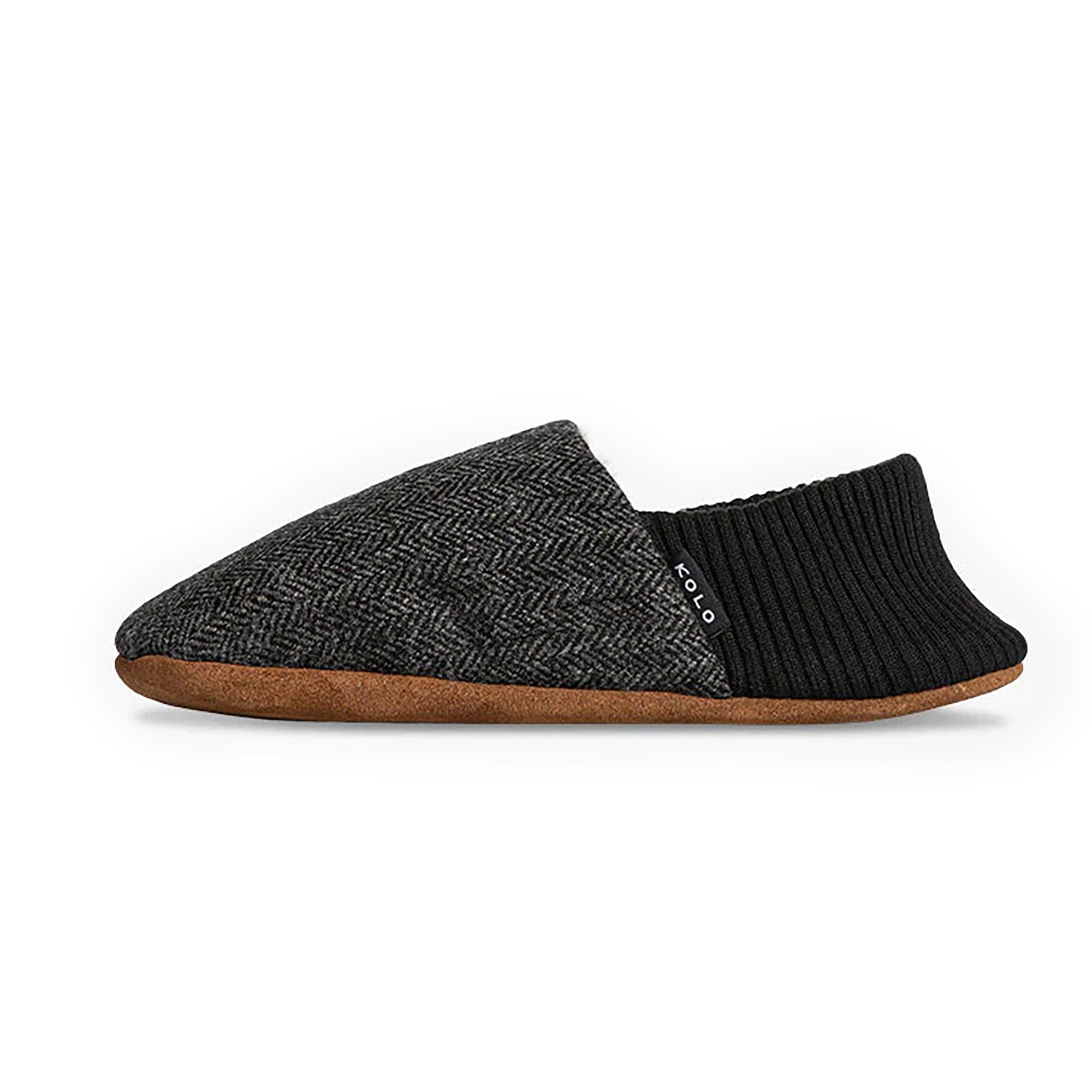 Finn Tweed House Shoes - Fur-Lined