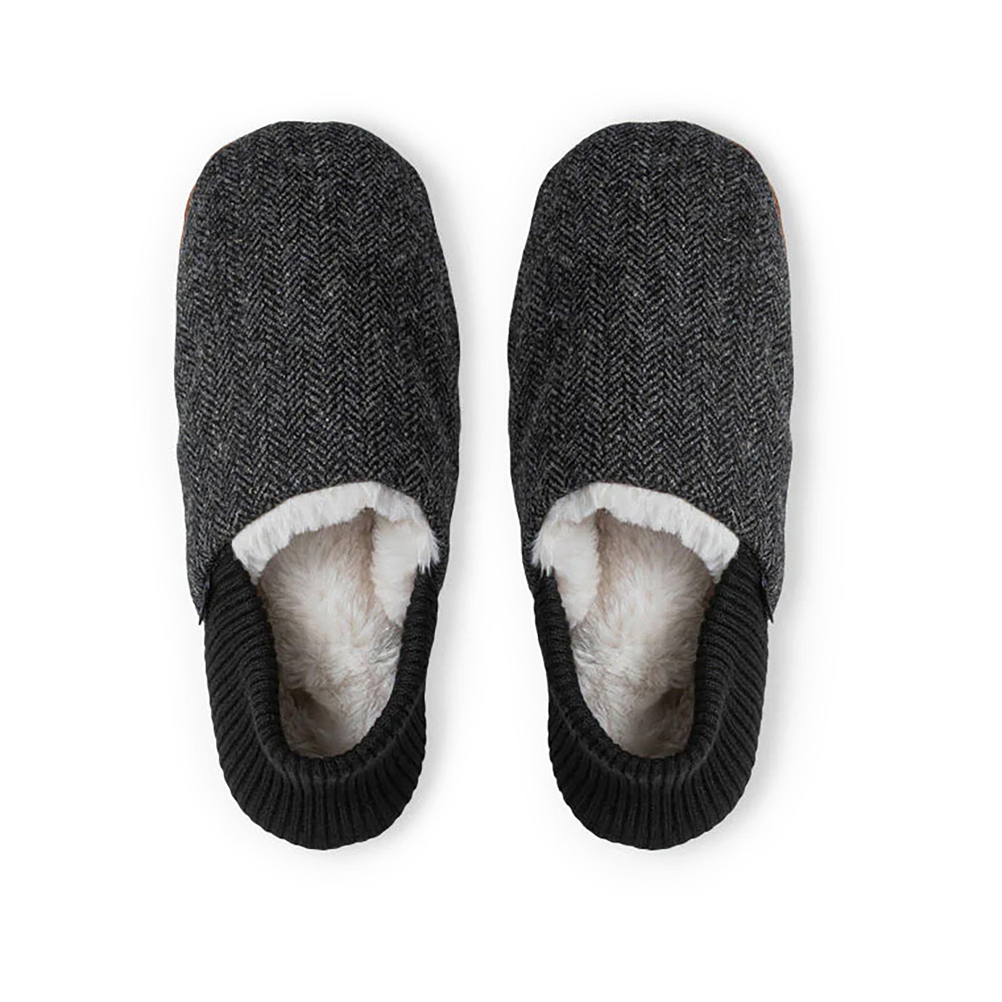 Finn Tweed House Shoes - Fur-Lined