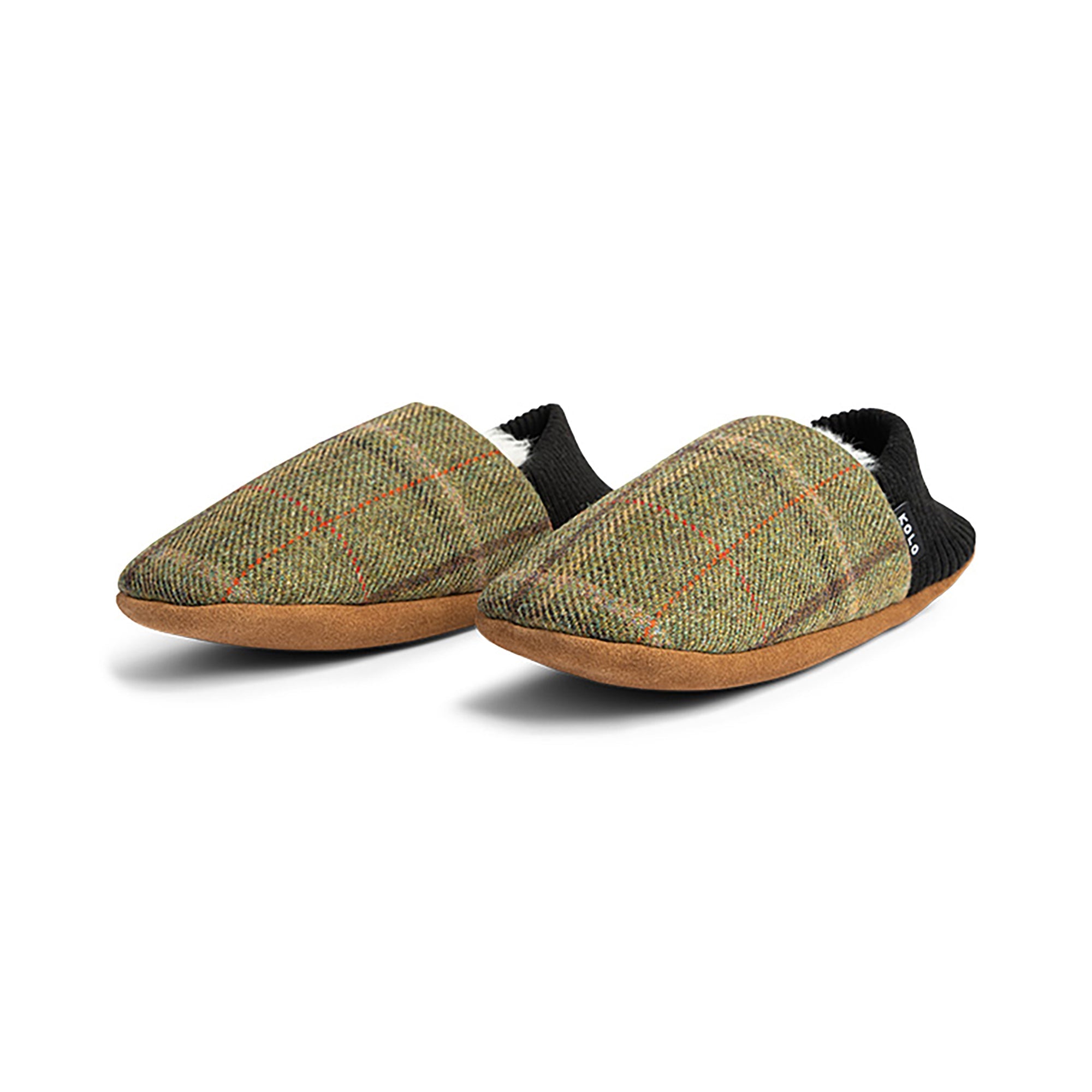 Finn Tweed House Shoes - Fur-Lined