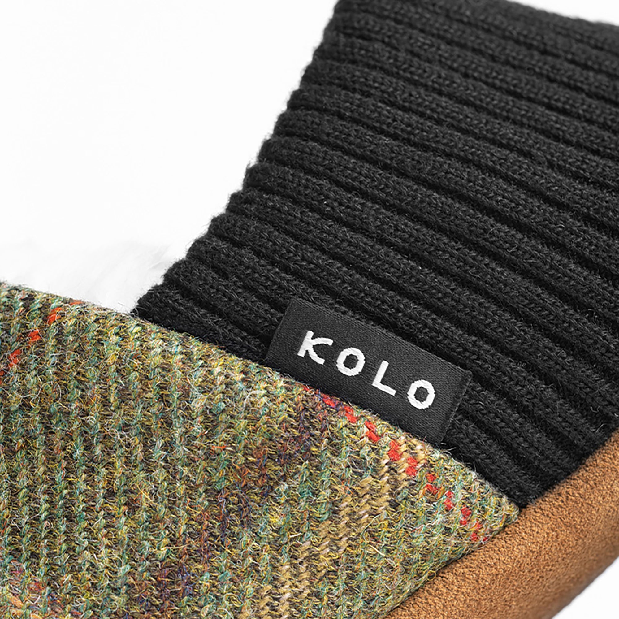 Finn Tweed House Shoes - Fur-Lined
