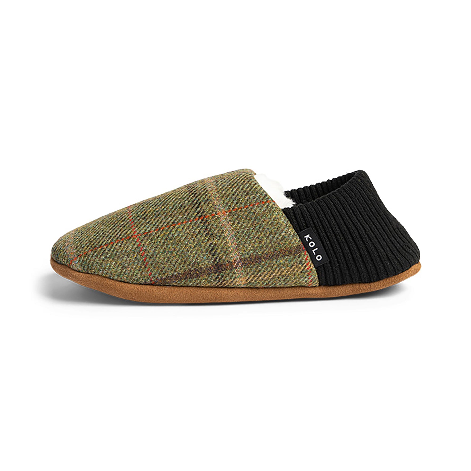 Finn Tweed House Shoes - Fur-Lined