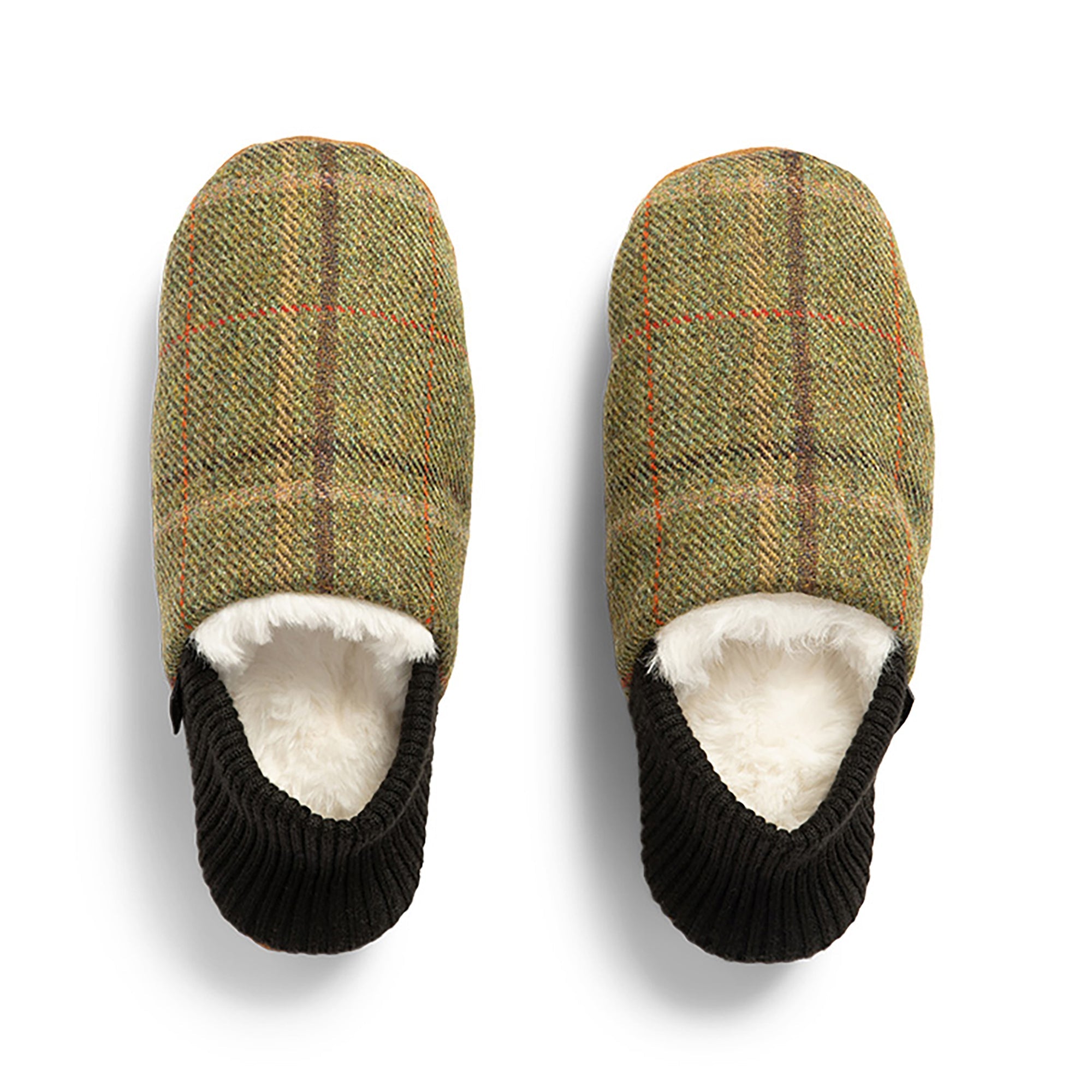 Finn Tweed House Shoes - Fur-Lined