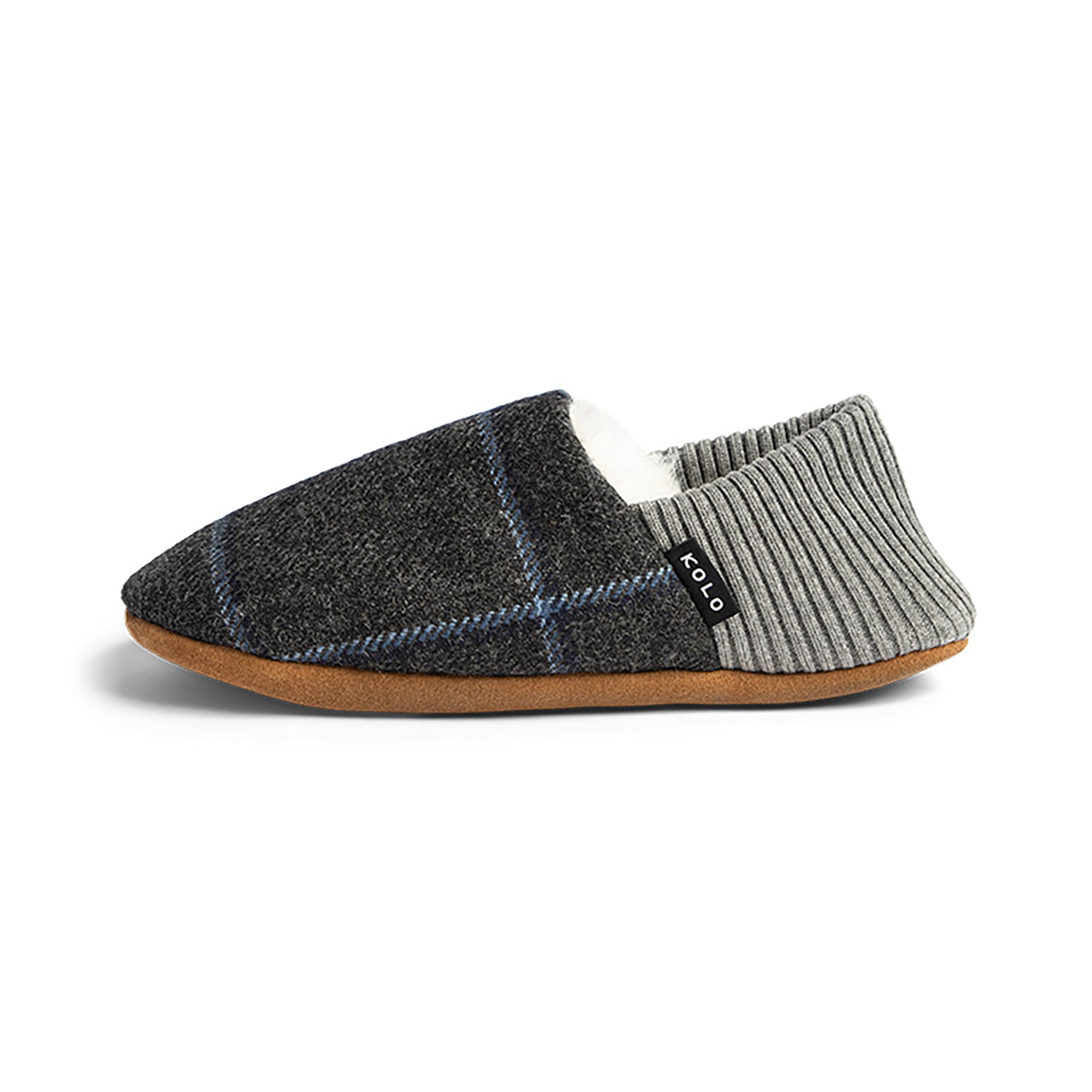 Finn Tweed House Shoes - Fur-Lined