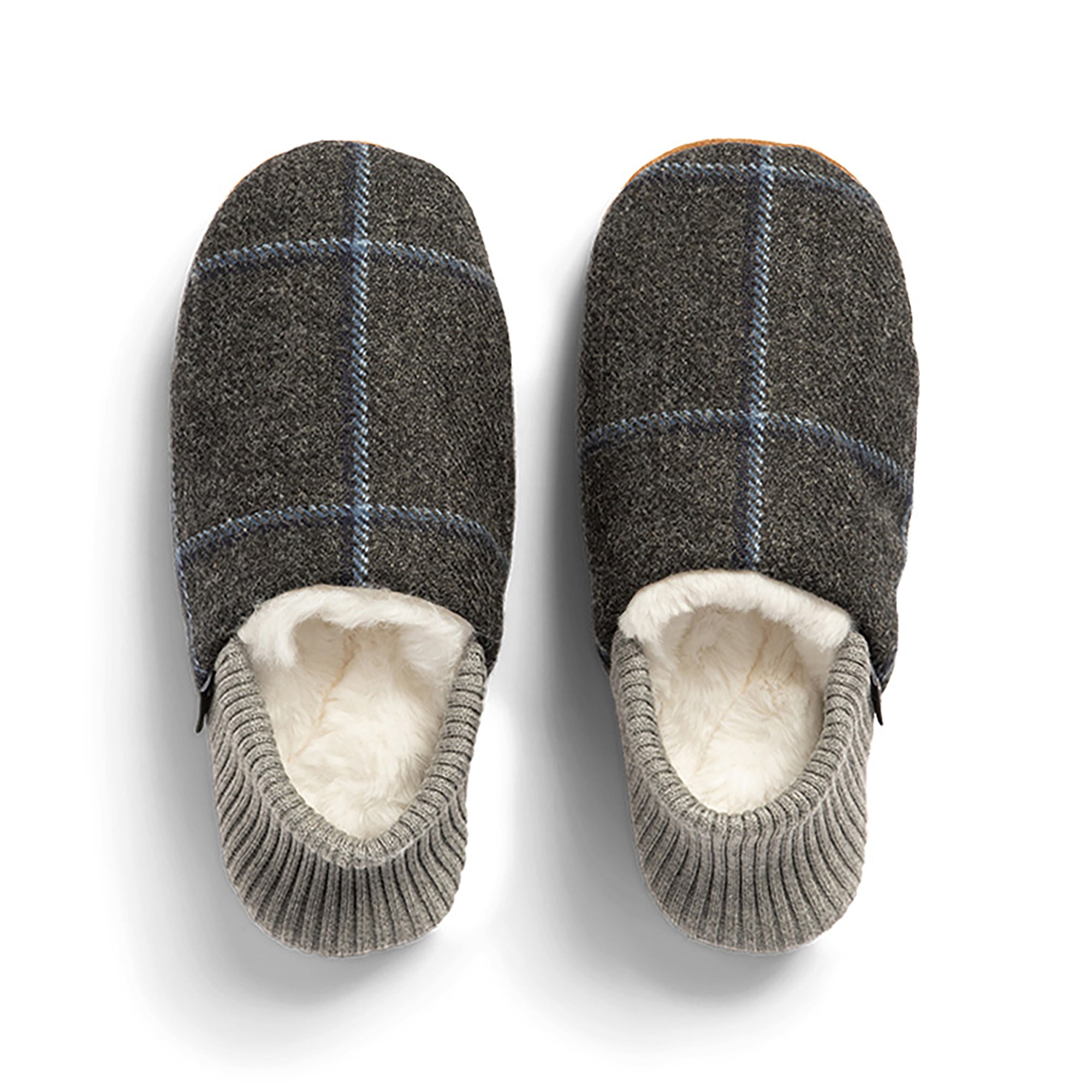 Finn Tweed House Shoes - Fur-Lined