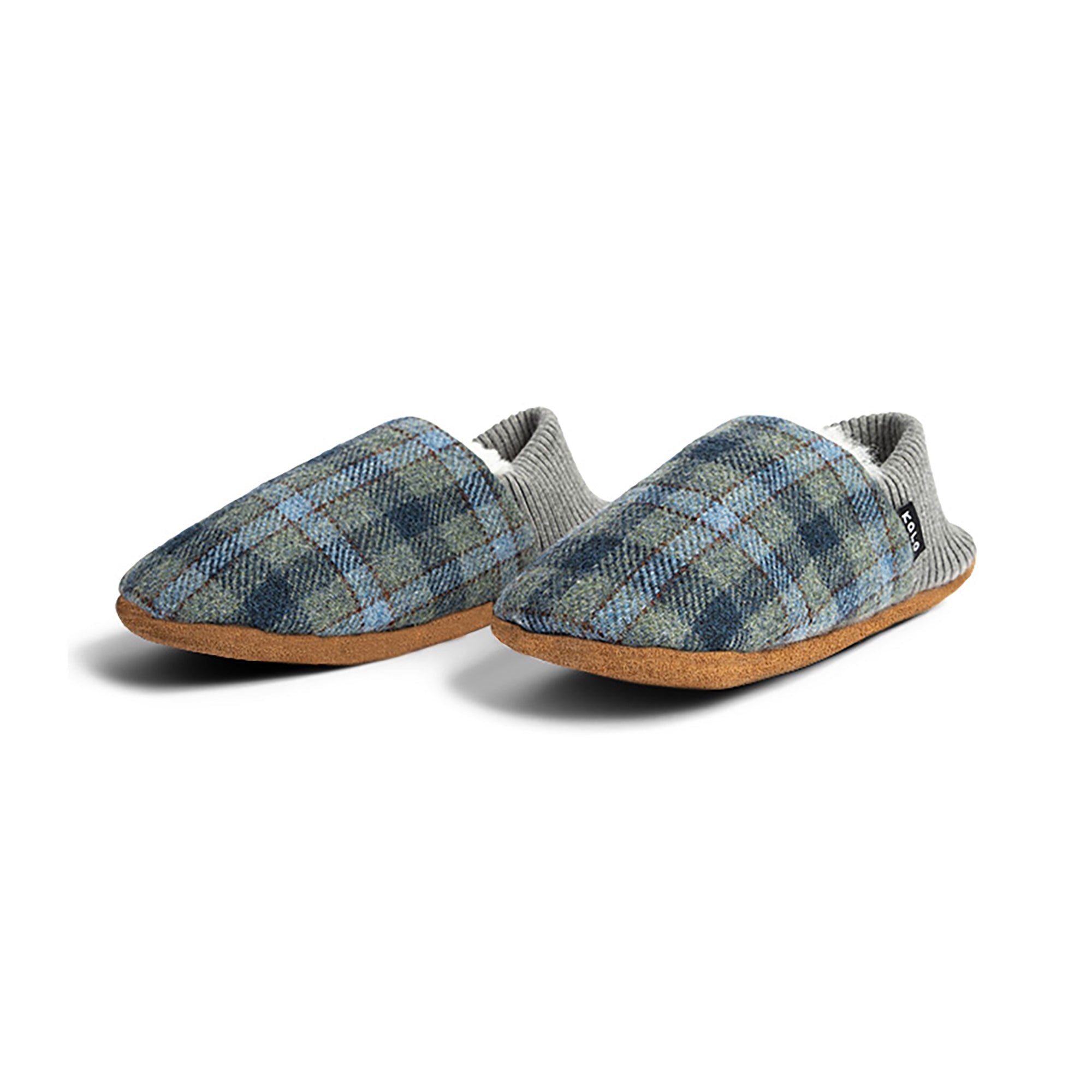 Lanton Tweed House Shoes - Fur-Lined