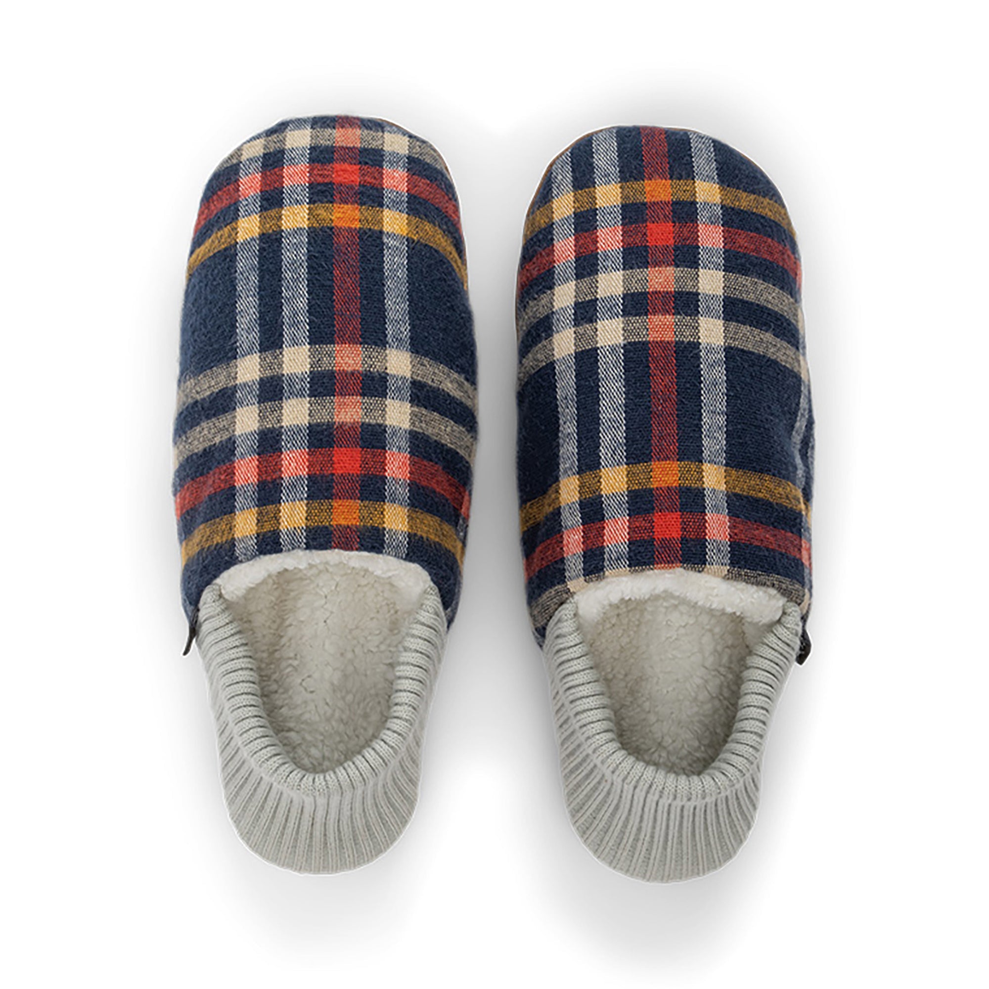 Nico Chamois Plaid House Shoes - Sherpa-Lined