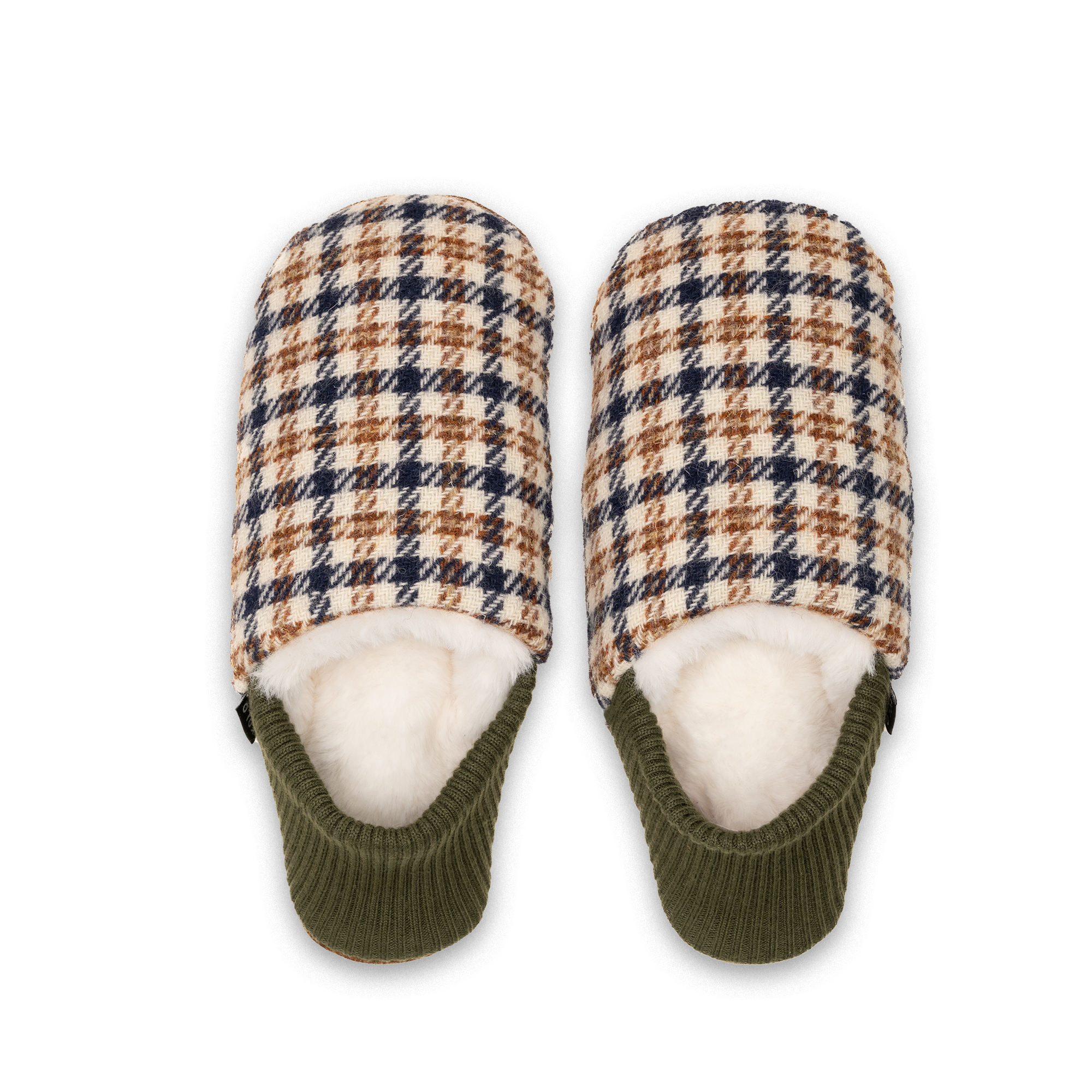 Finn Tweed House Shoes - Fur-Lined