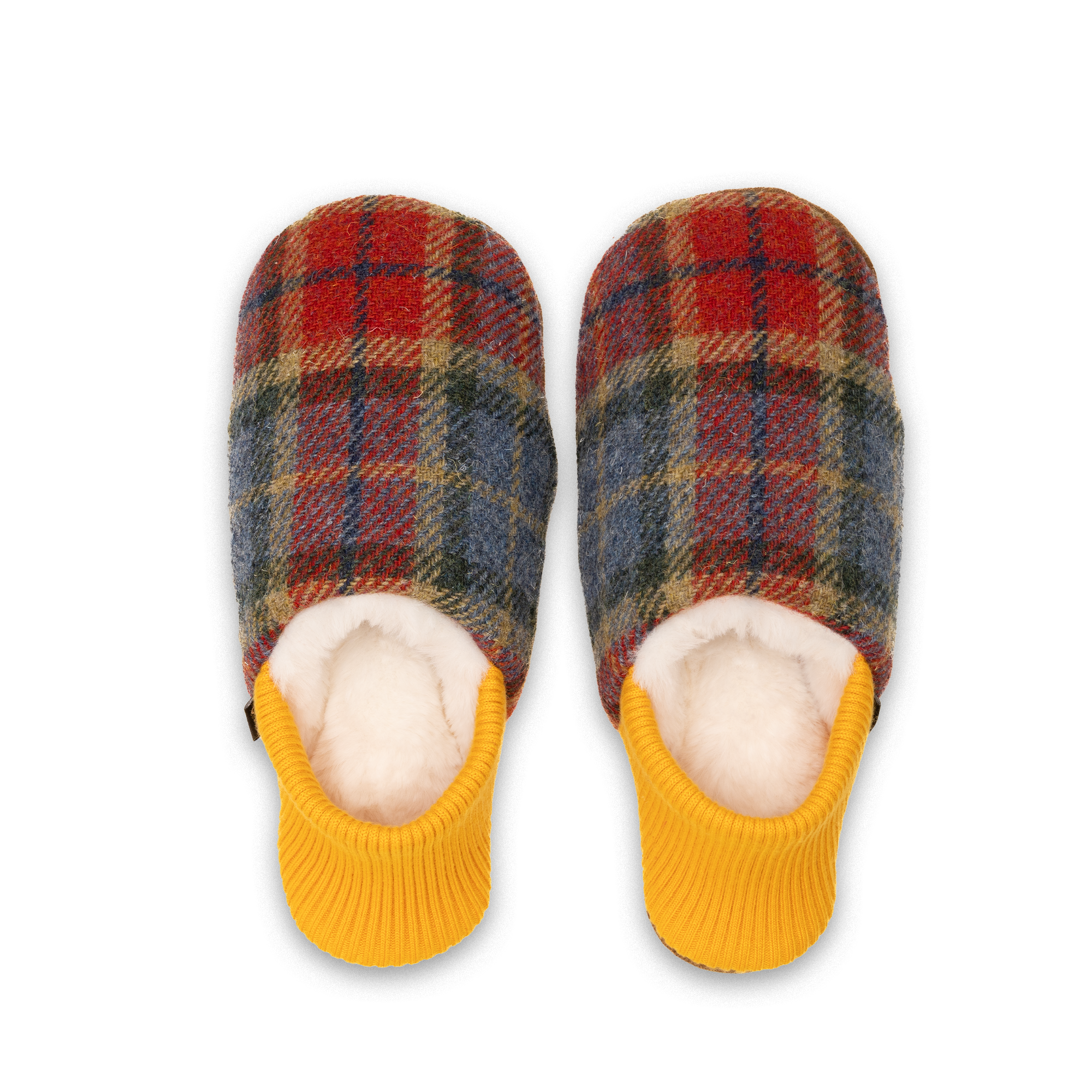 Finn Tweed House Shoes - Fur-Lined